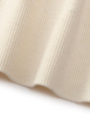 Tencel Wool Blend Ruffle Neck Women Sweater