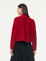 100% Wool Chili Red Women Sweater