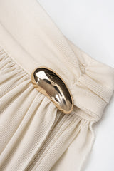 Mesh Metallic Ruched Tank Top