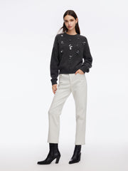 Wool Blend Sequins Women Sweater