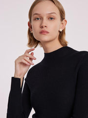 Machine Washable Wool Seamless Women Sweater