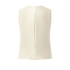 Worsted Wool Single-Breasted Women Vest