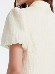 White Mandarin Collar Cheongsam Qipao Mini Dress