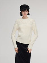 Wool Blend Embroidered Women Sweater