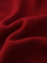 Wool Jacquard Mock Neck Women Sweater