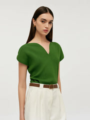 V-Neck Women Knit Top