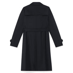 Worsted Woolen Women Trench Coat With Belt