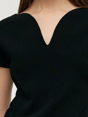 V-Neck Women Knit Top