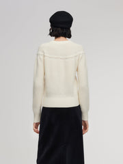 Wool Blend Embroidered Women Sweater