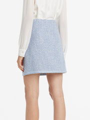 Blue A-Line Women Skirts With Pockets