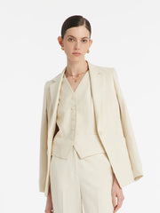 Worsted Wool Single-Breasted Women Vest