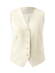 Worsted Wool Single-Breasted Women Vest