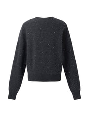 100% Wool Sequins Women Sweater