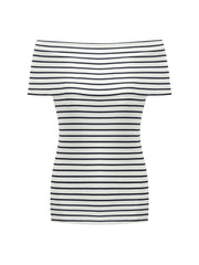 Off Shoulder Striped Slim Top