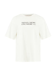 Pure Cotton Chic Letter Print Women T-Shirt