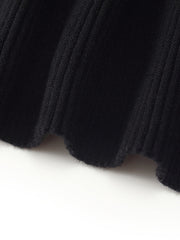 Patchwork Mock Neck Women Knitted Tank Top