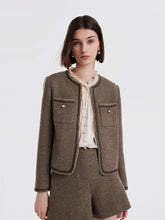 Pre-Order Retro Brown Washable Woolen Jacket