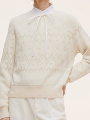100% Wool Jacquard Women Sweater