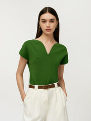 V-Neck Women Knit Top