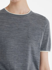 Pure Wool Short-Sleeved Pullover