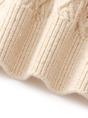Wool Blend Sequins Women Openwork Sweater