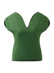 V-Neck Women Knit Top