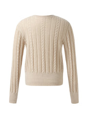 Cashmere Cable Knit Women Sweater