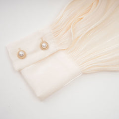 Eugénie Neutral Fully Pleated Ruffled Mini Dress