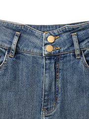 High-Waisted Loose Straight Full Length Women Jeans