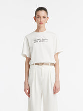 Pure Cotton Chic Letter Print Women T-Shirt