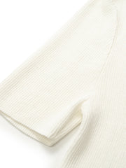 Tencel-Silk Blend Cut-out Neck Women Knitted Top
