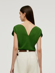 V-Neck Women Knit Top