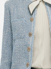 Single-Breasted Round Neck Women Jacket