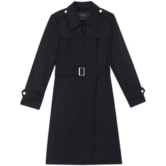 Worsted Woolen Women Trench Coat With Belt