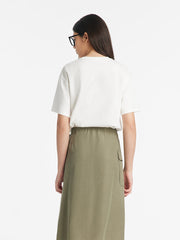Pure Cotton Chic Letter Print Women T-Shirt