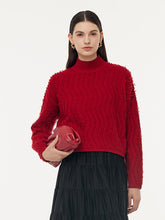 100% Wool Chili Red Women Sweater