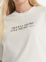 Pure Cotton Chic Letter Print Women T-Shirt