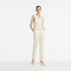 Worsted Wool Single-Breasted Women Vest