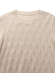 100% Cashmere Jacquard Women Sweater
