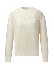Wool Blend Embroidered Women Sweater