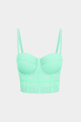 Mesh Underwire Bustier Top