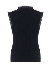Tencel And Woolen Lace Ruffle Women Tank Top