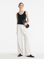Acetate Round Neck Women Knitted Vest