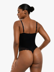 Shapewear Strappy Tummy Control Lace Inset Bodysuit