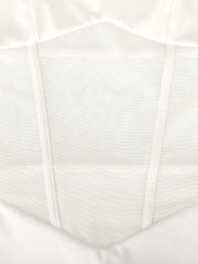 Shapewear Crisscross Back Illusion Mesh Sculpting Bodysuit