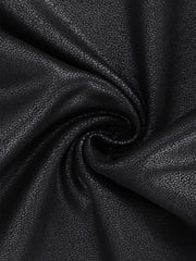 Shapewear Sculpting Faux Leather Front Slit Midi Skirt