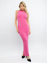 Shapewear Modal Sleeveless Mock Neck Slimming Maxi Dress
