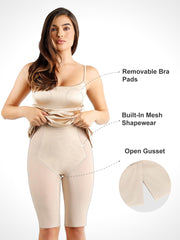Shapewear Solid Shine Slimming Maxi Dresses or Bodysuit