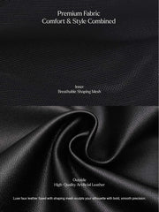 Dual-Wear Sculpting Faux Leather Dress
