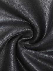 Shapewear Long Sleeve Faux Leather V-Neck Sculpting Bodysuit